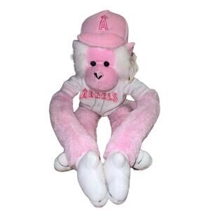 MLB official Angels Rally Monkey Plush Pink NWT Rare Collectible